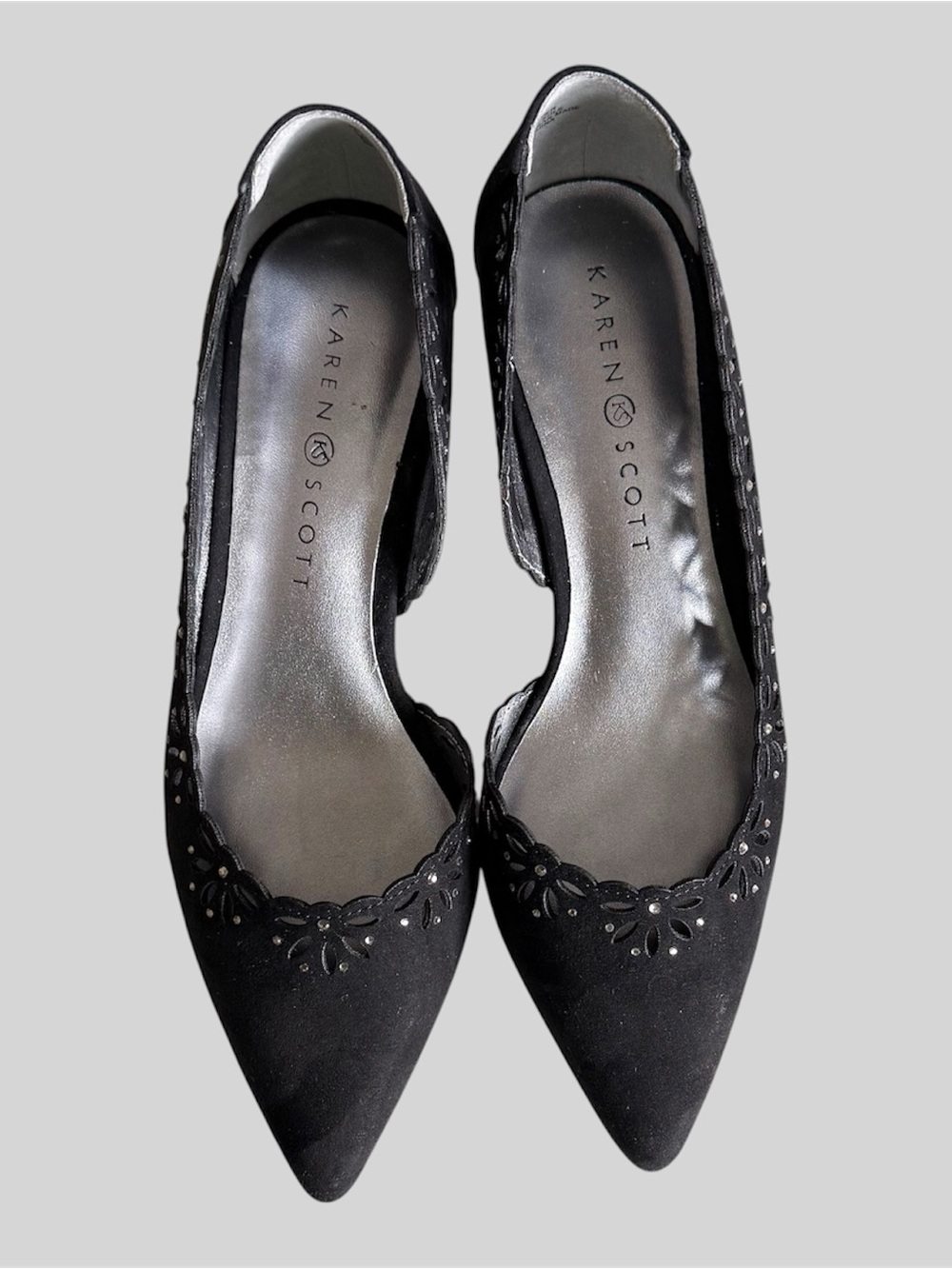 Karen Scott Women’s Black Pumps Size 7 Alana Kitten Hell Pointed Toe